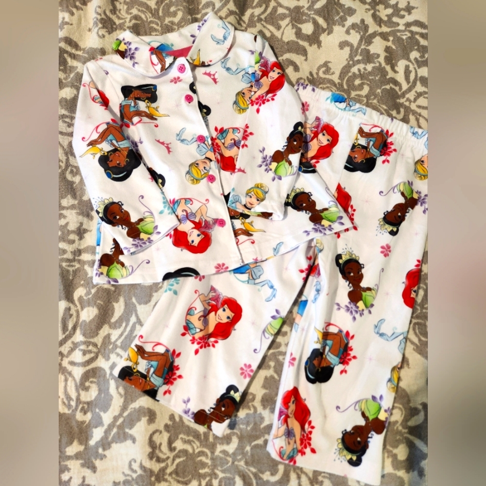 NWOT Disney Princess Button down Pjs